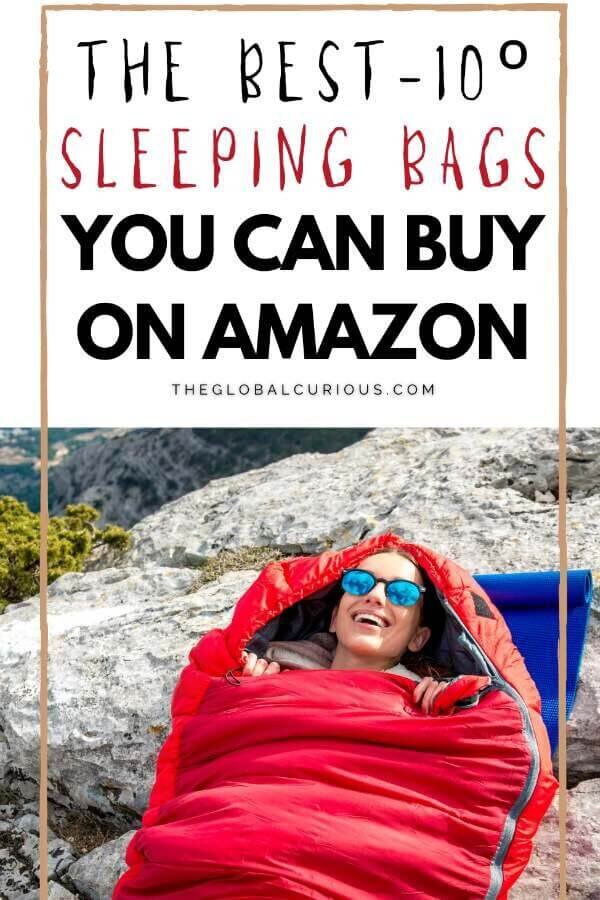 Woman inside sleeping bag and the best winter sleeping bags